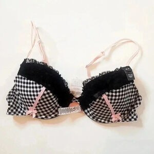 Lasenza Bra check and pink sz  36B New